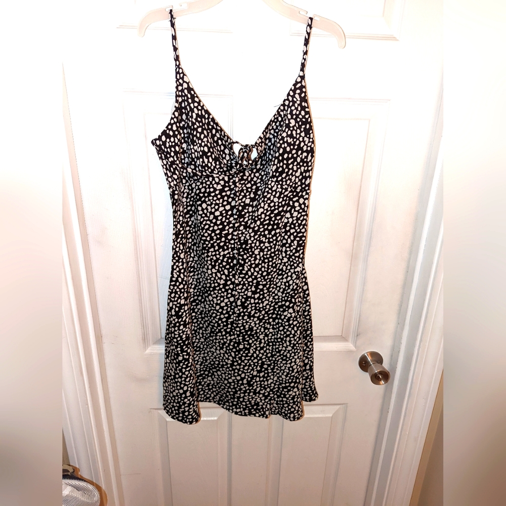 Black and white polka dot cute mini dress ... New but no tags
